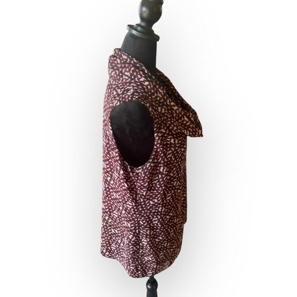 cabi Women's Venus Red Sleeveless Geometric Cowl Neck Blouse Size M Style # 3271 - Picture 5 of 12